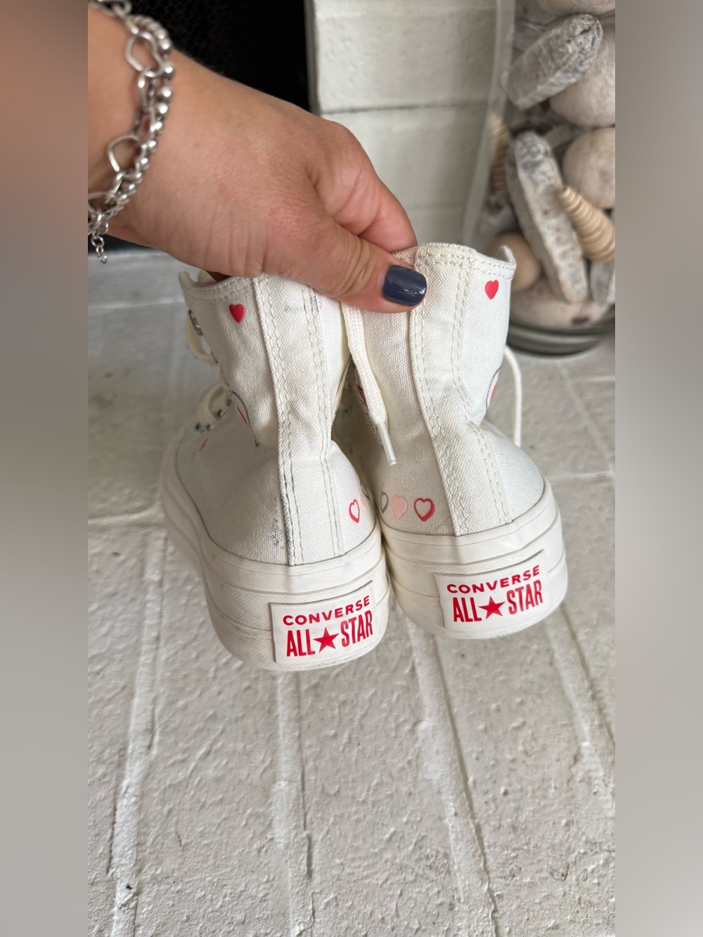 Converse Chuck Taylor All Star Lift Y2K Heart Platform High Top A09114C W 5.5 - Picture 5 of 10
